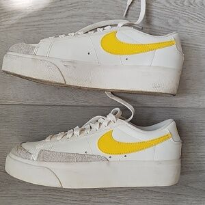 Nike White and Yellow Sneakers